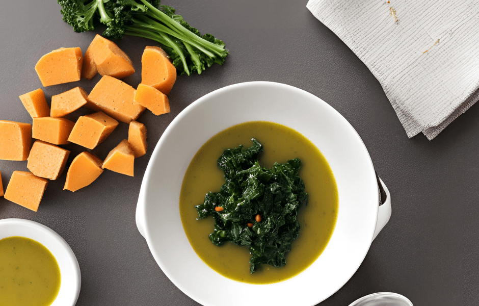 Sweet Potato and Kale Soup with Ginger - Fresh Face Skin
