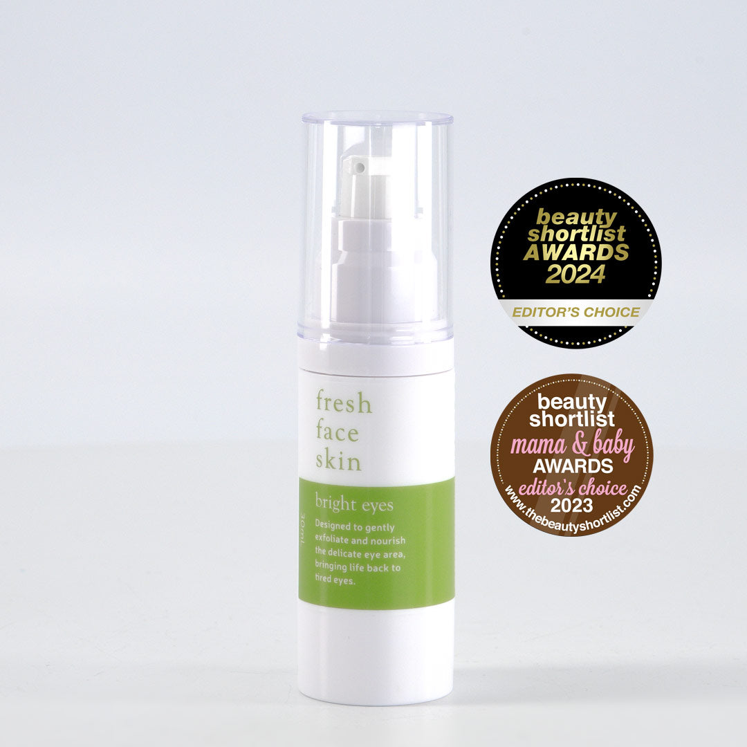 Bright eyes gently exfoliates and nourishes