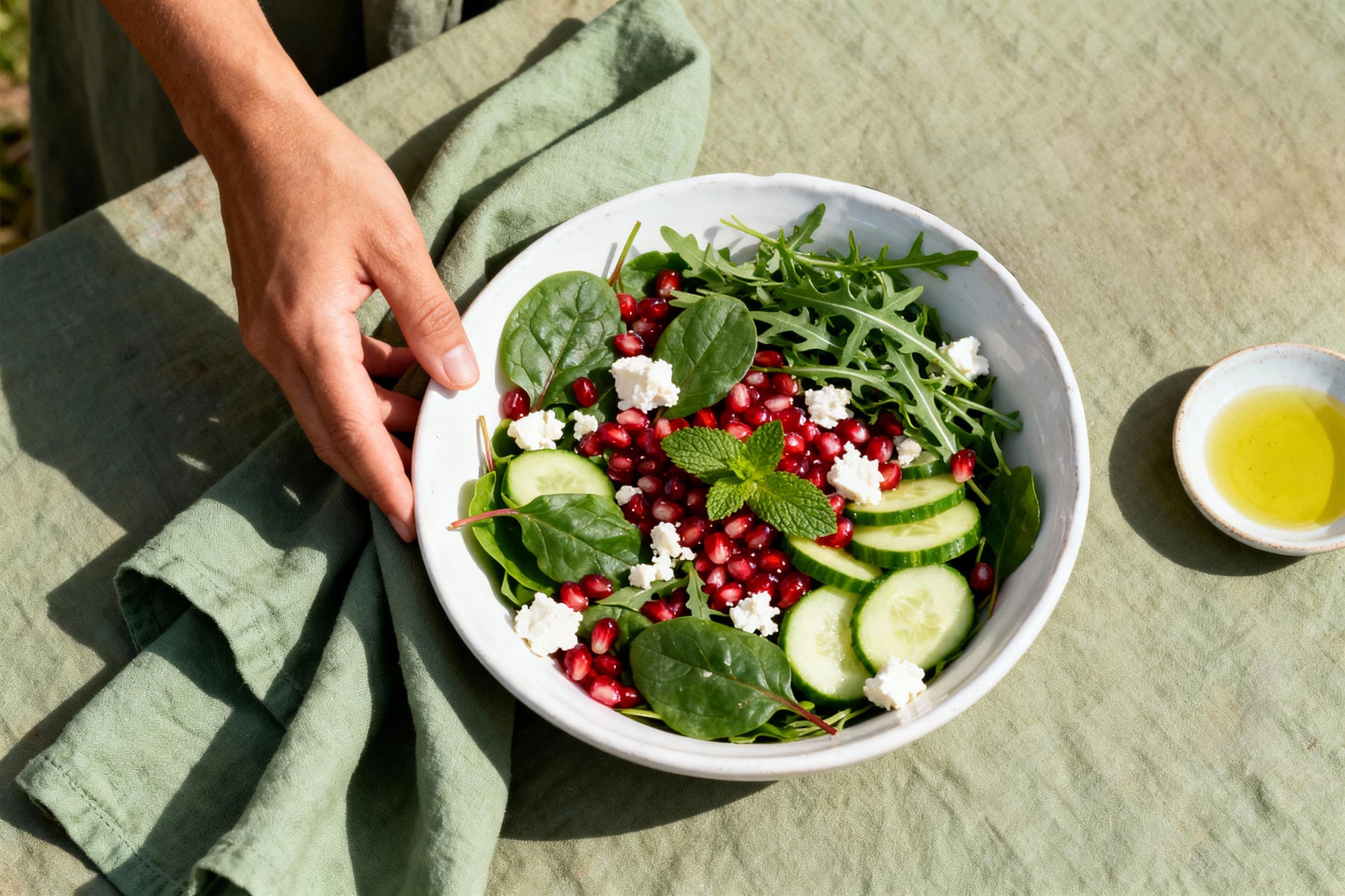 A Summer Antioxidant Pomegranate Glow Salad - Fresh Face Skin